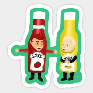 Ketchup and Mustard Sticker